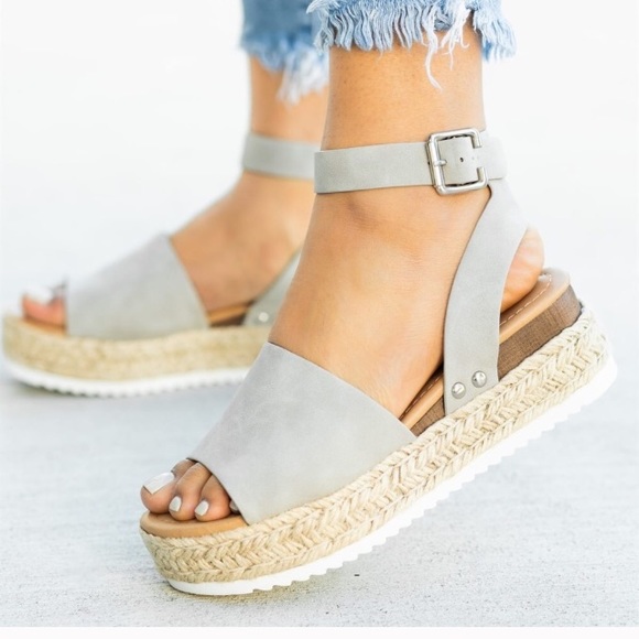 SALE!🌸Ankle Strap Platform/ Flatform Espadrilles - Picture 5 of 5